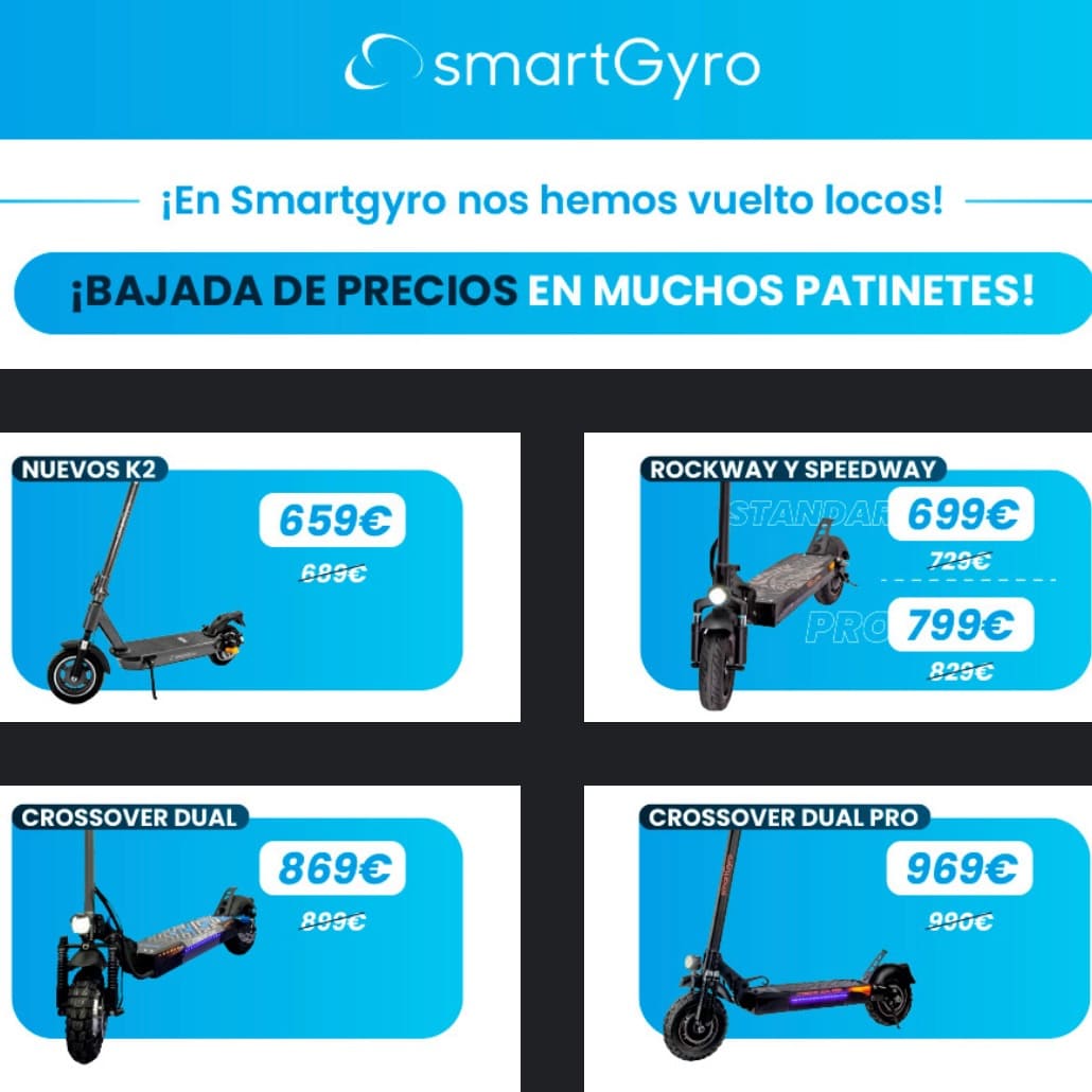 BAJADA DE PRECIOS PATINETES SMARTGYRO